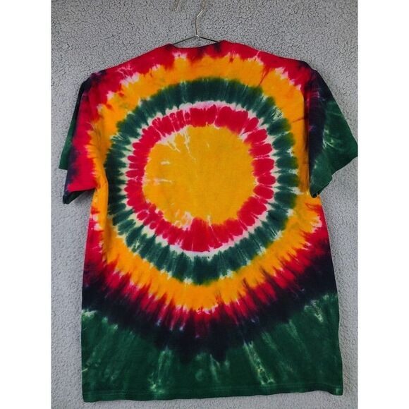 Liquid Blue Grateful Dead Steal Your Face Rasta Tie Dye Hippie Band T Shirt Sz M - Picture 2 of 6